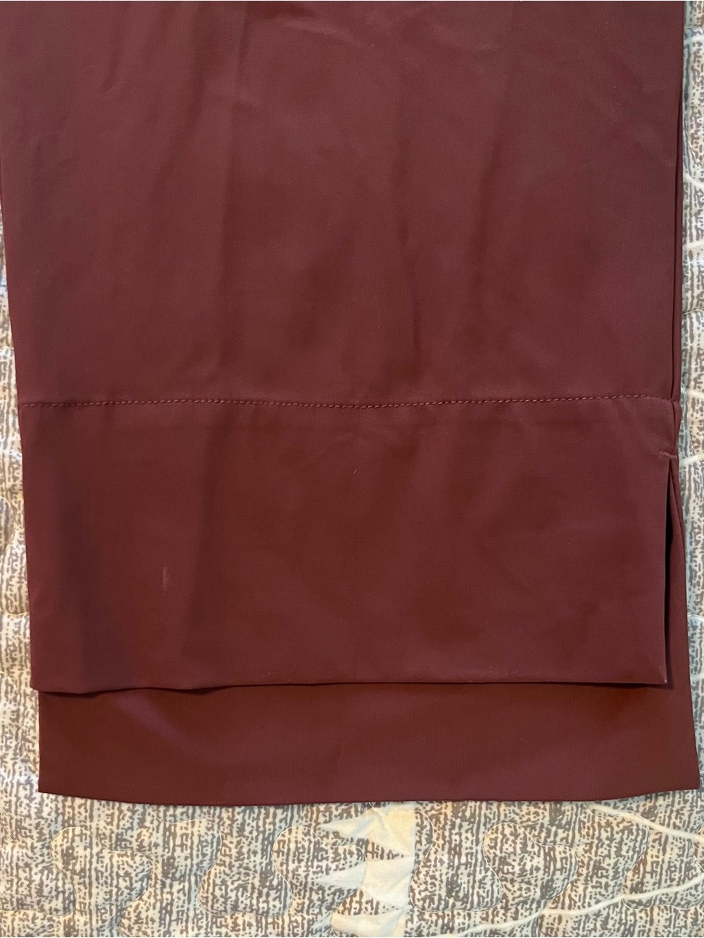 Aday Straight Up Dress Pant Burgundy Recycled Technical Silk High Rise Size Medi - Picture 3 of 10